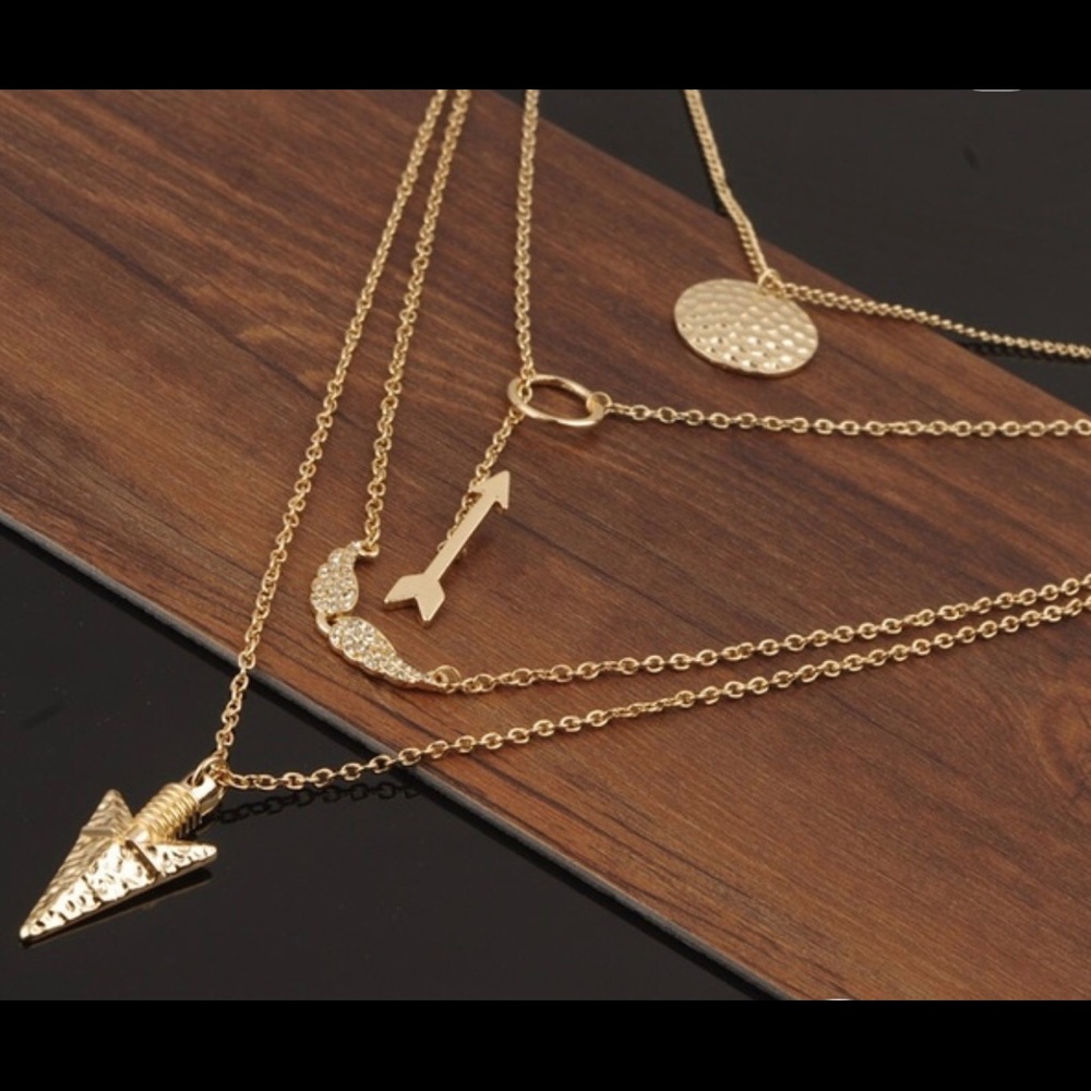 Multi level charm necklace